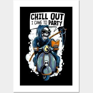 grim reaper - chill out I came to party Posters and Art